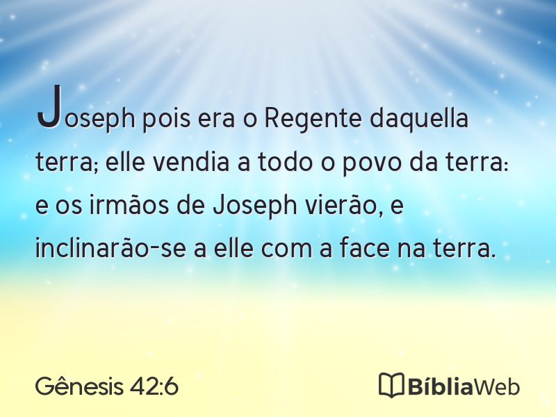 Gênesis 42:6 em imagem para compartilhar