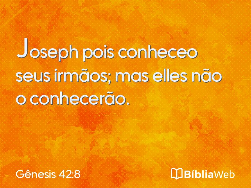 Gênesis 42:8 em imagem para compartilhar