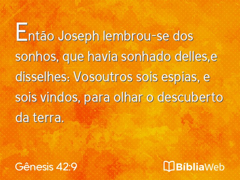 Gênesis 42:9 em imagem para compartilhar