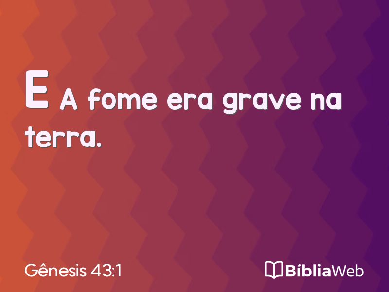 Gênesis 43:1 em imagem para compartilhar
