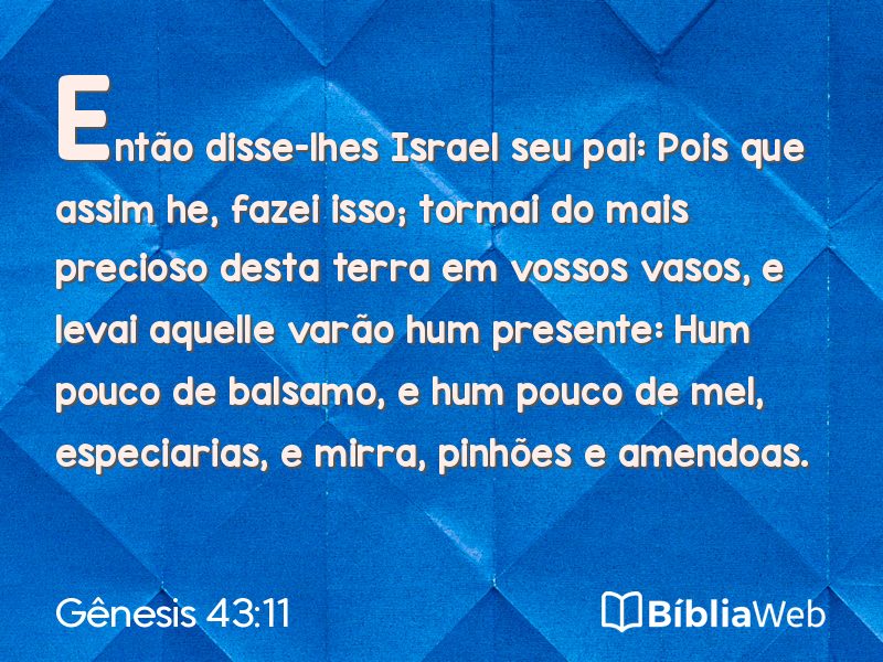 Gênesis 43:11 em imagem para compartilhar