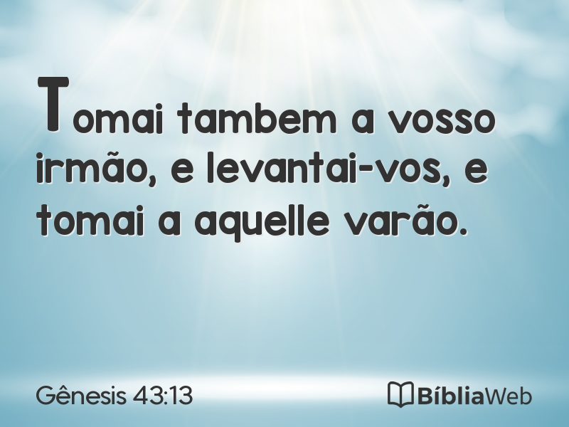Gênesis 43:13 em imagem para compartilhar