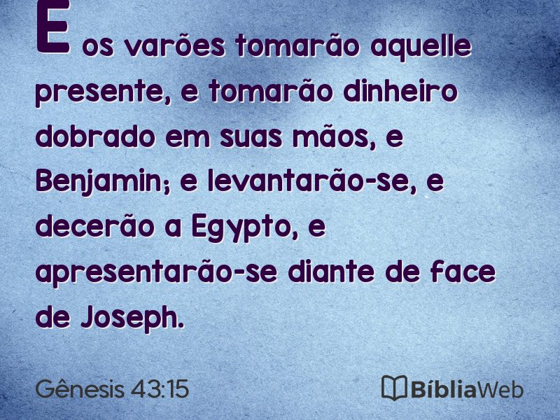 Gênesis 43:15 em imagem para compartilhar