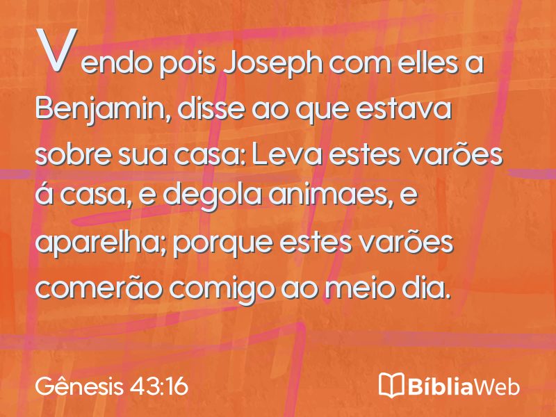 Gênesis 43:16 em imagem para compartilhar