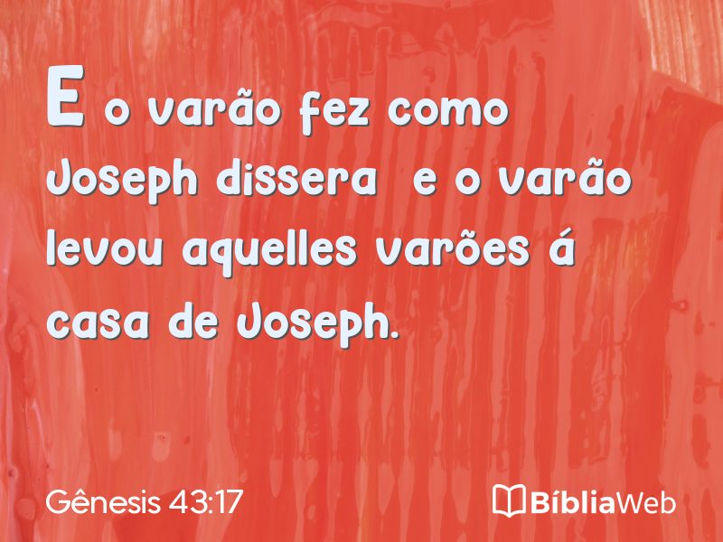 Gênesis 43:17 em imagem para compartilhar