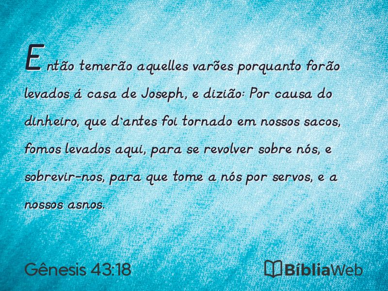 Gênesis 43:18 em imagem para compartilhar