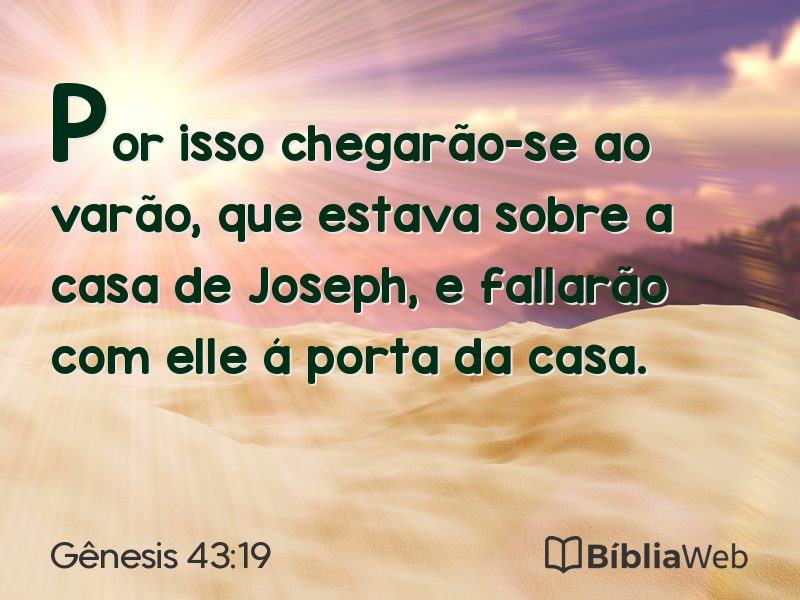 Gênesis 43:19 em imagem para compartilhar