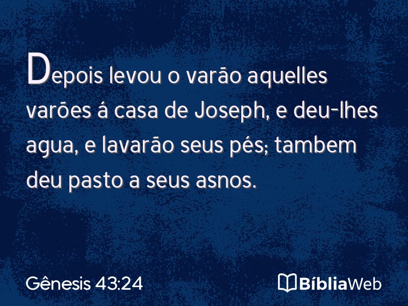 Gênesis 43:24 em imagem para compartilhar