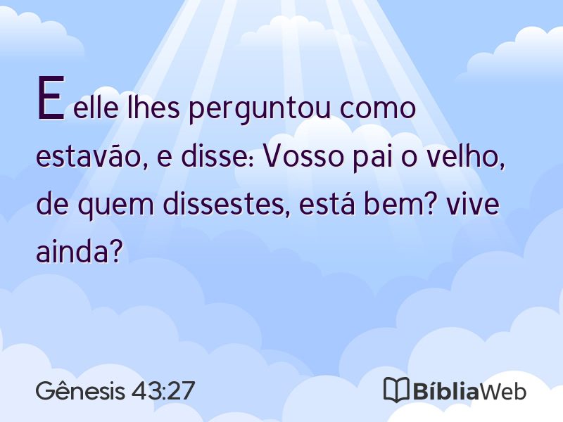 Gênesis 43:27 em imagem para compartilhar