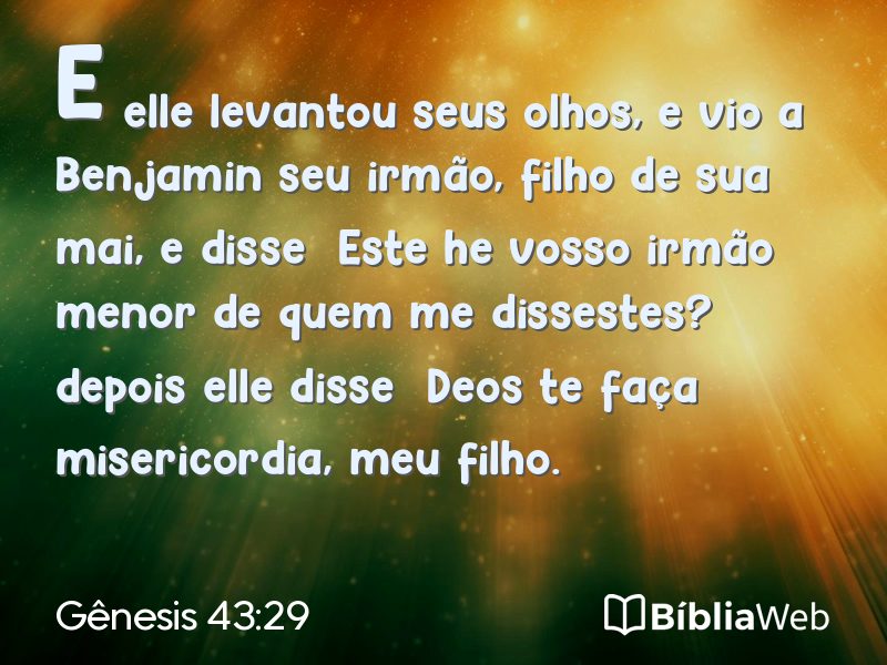 Gênesis 43:29 em imagem para compartilhar