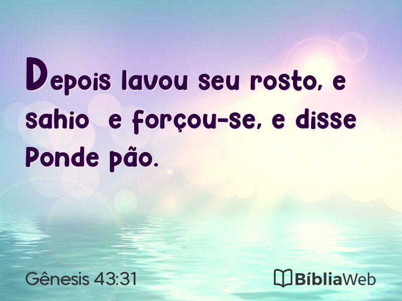 Gênesis 43:31 em imagem para compartilhar