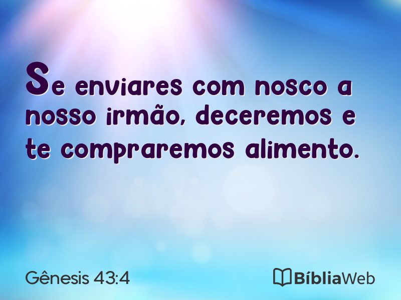 Gênesis 43:4 em imagem para compartilhar