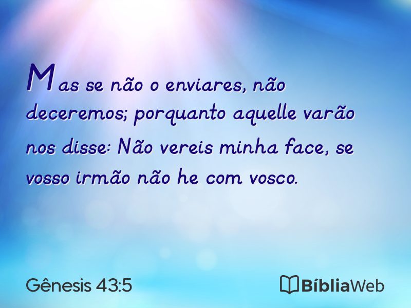 Gênesis 43:5 em imagem para compartilhar