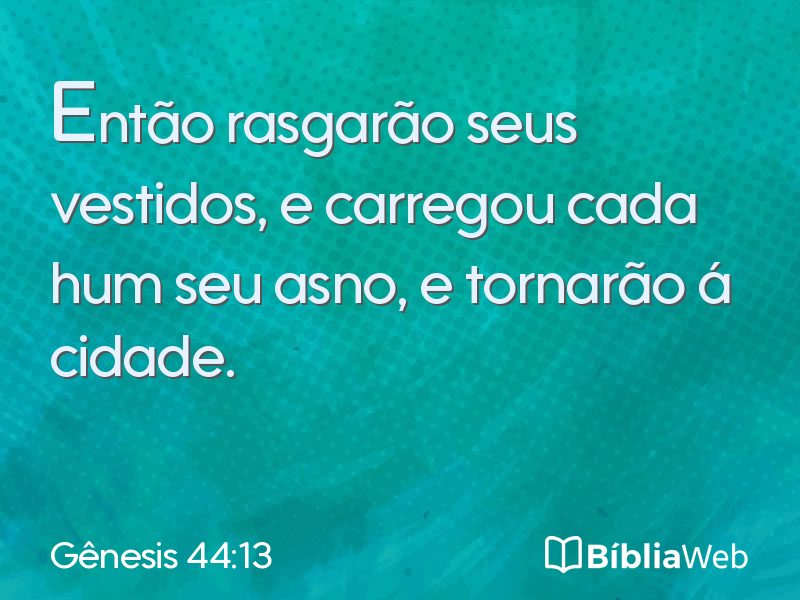 Gênesis 44:13 em imagem para compartilhar