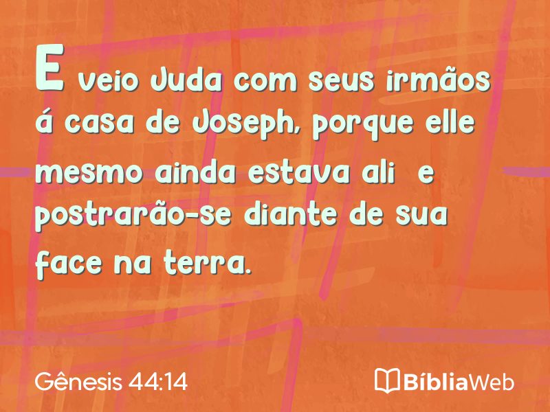 Gênesis 44:14 em imagem para compartilhar
