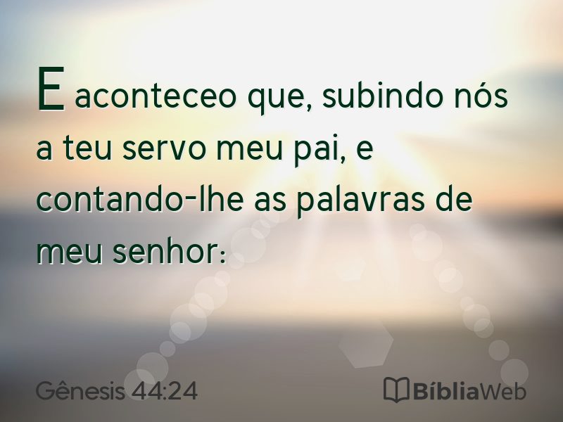 Gênesis 44:24 em imagem para compartilhar