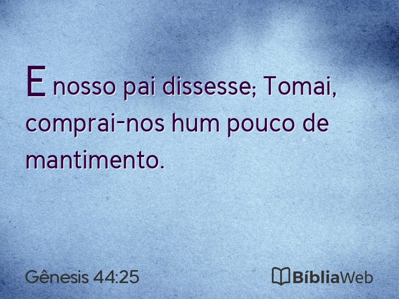Gênesis 44:25 em imagem para compartilhar