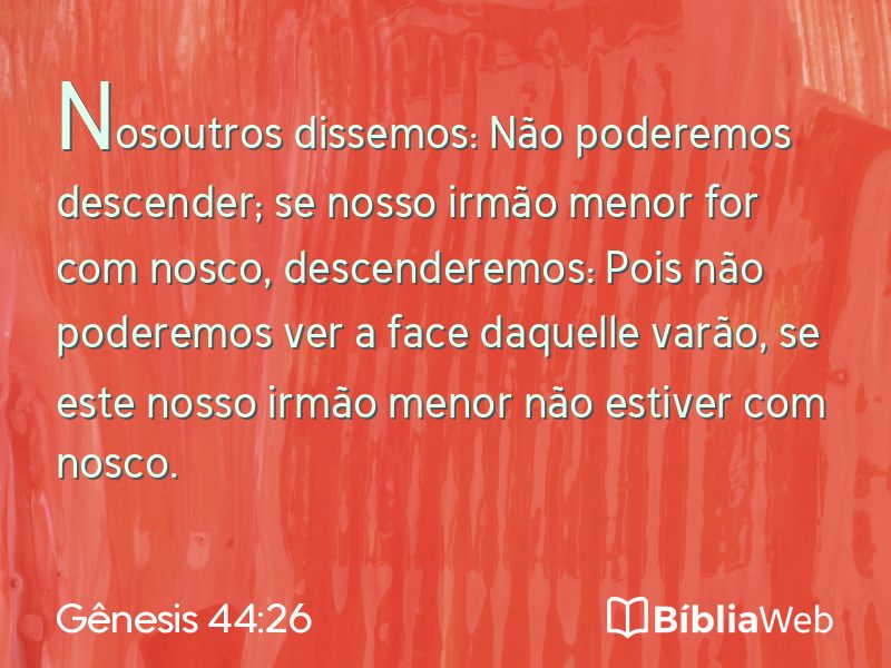 Gênesis 44:26 em imagem para compartilhar