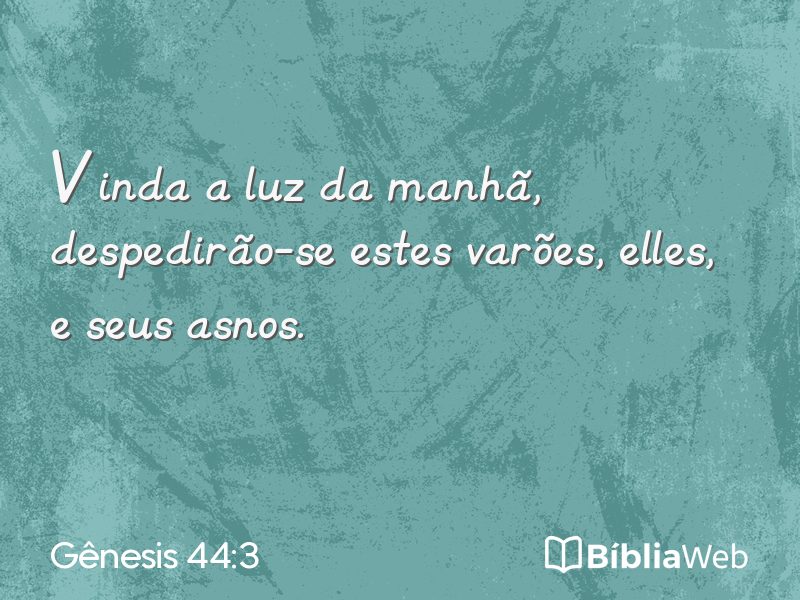 Gênesis 44:3 em imagem para compartilhar
