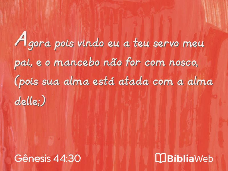 Gênesis 44:30 em imagem para compartilhar