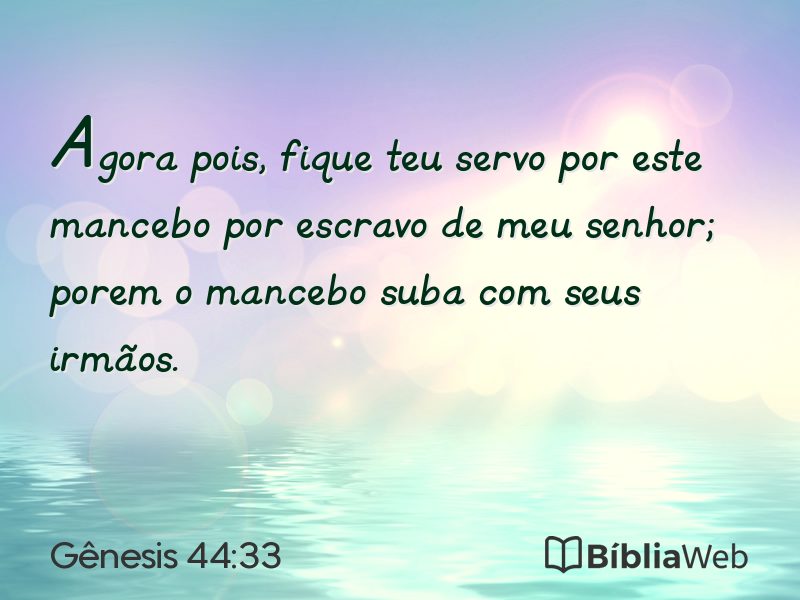Gênesis 44:33 em imagem para compartilhar