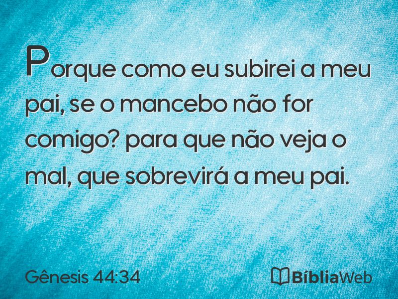 Gênesis 44:34 em imagem para compartilhar