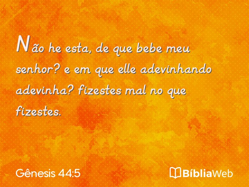 Gênesis 44:5 em imagem para compartilhar
