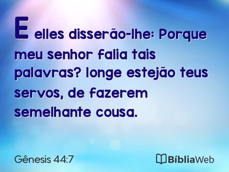Gênesis 44:7 em imagem para compartilhar