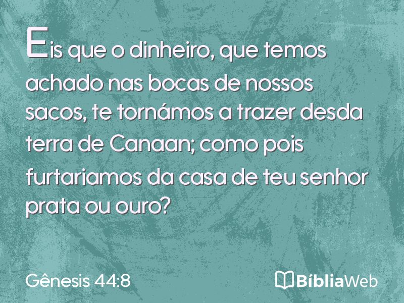 Gênesis 44:8 em imagem para compartilhar