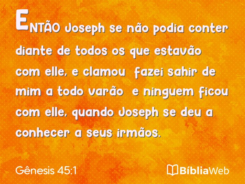 Gênesis 45:1 em imagem para compartilhar