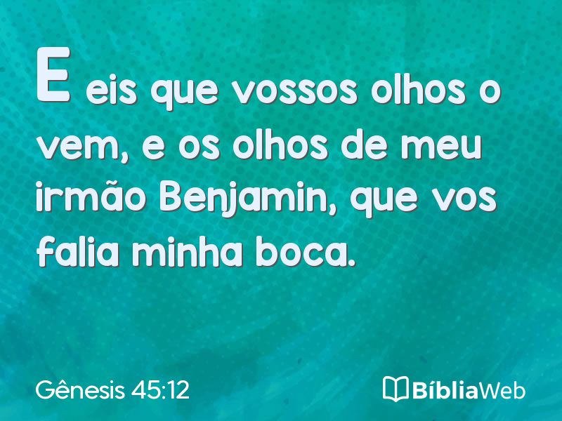 Gênesis 45:12 em imagem para compartilhar
