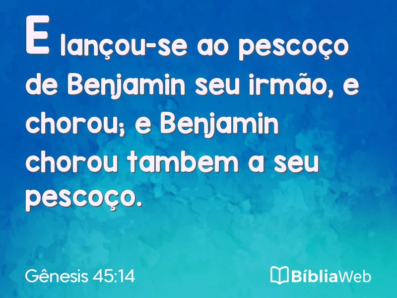 Gênesis 45:14 em imagem para compartilhar