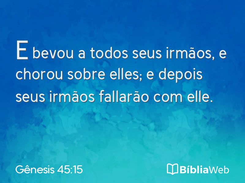 Gênesis 45:15 em imagem para compartilhar