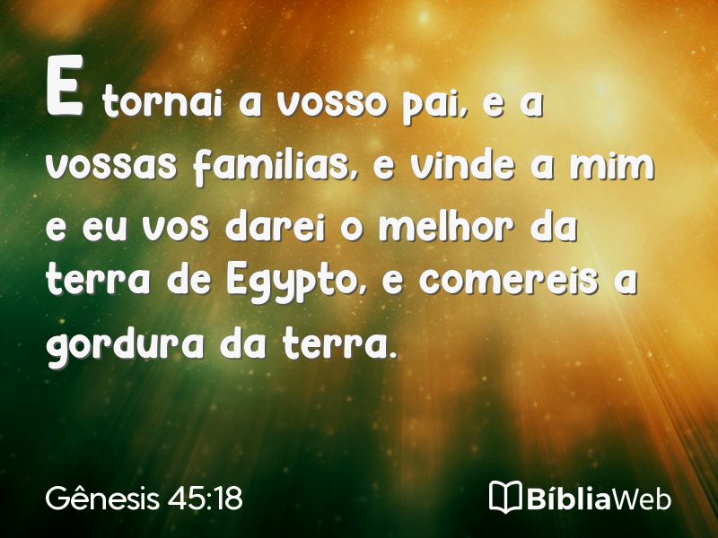 Gênesis 45:18 em imagem para compartilhar