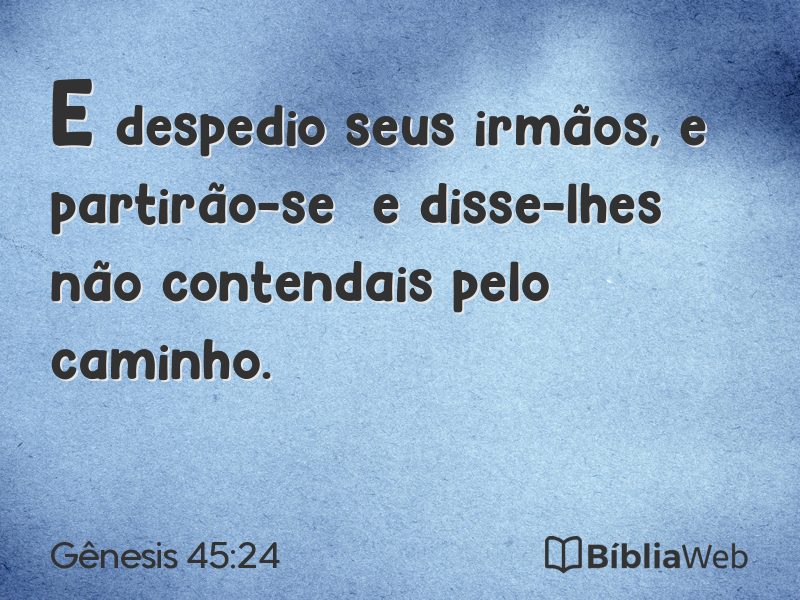 Gênesis 45:24 em imagem para compartilhar