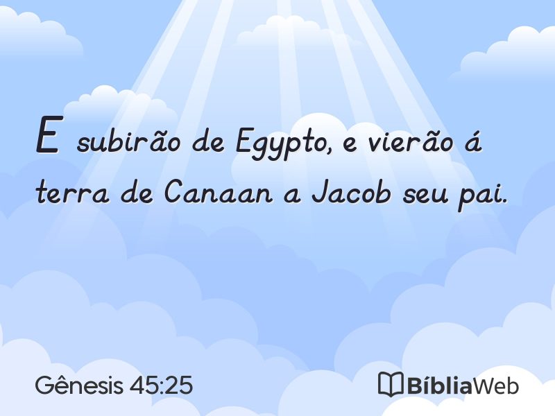 Gênesis 45:25 em imagem para compartilhar