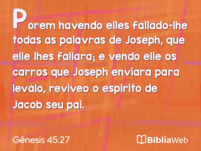 Gênesis 45:27 em imagem para compartilhar