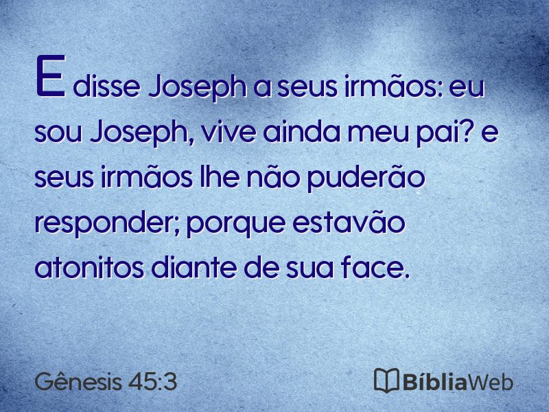 Gênesis 45:3 em imagem para compartilhar