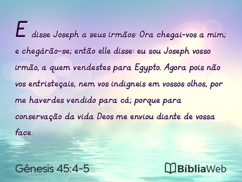 Gênesis 45:4-5 em imagem para compartilhar