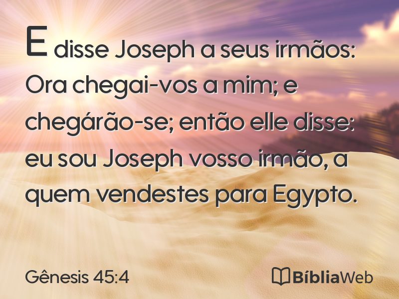 Gênesis 45:4 em imagem para compartilhar