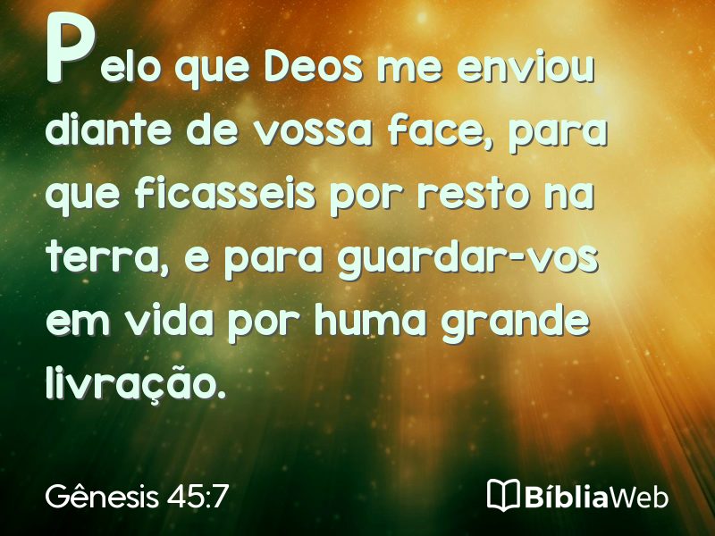 Gênesis 45:7 em imagem para compartilhar