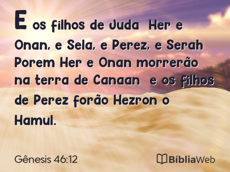 Gênesis 46:12 em imagem para compartilhar