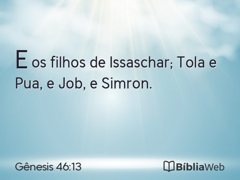 Gênesis 46:13 em imagem para compartilhar
