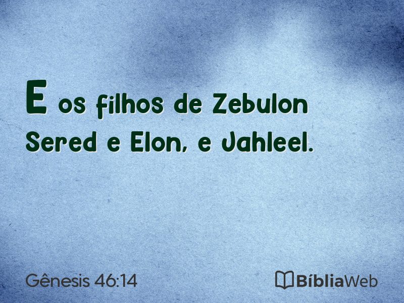 Gênesis 46:14 em imagem para compartilhar