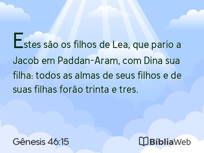 Gênesis 46:15 em imagem para compartilhar