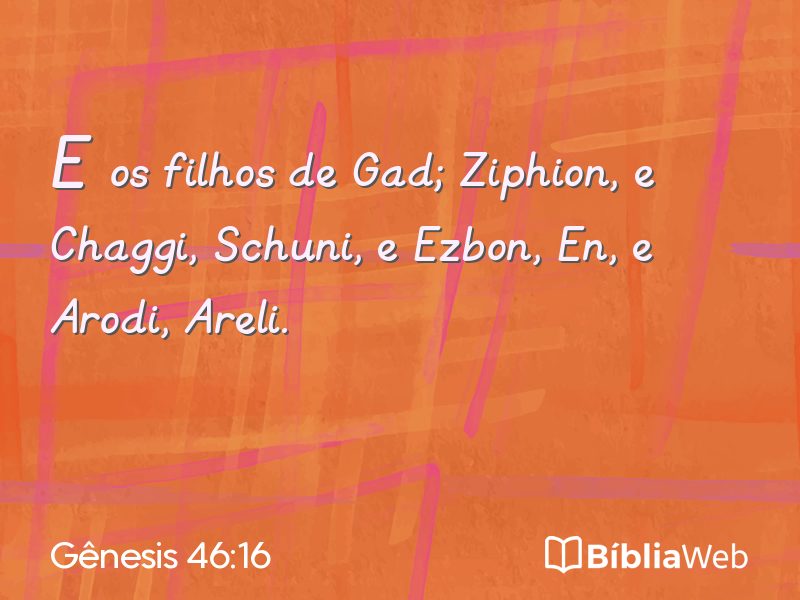 Gênesis 46:16 em imagem para compartilhar
