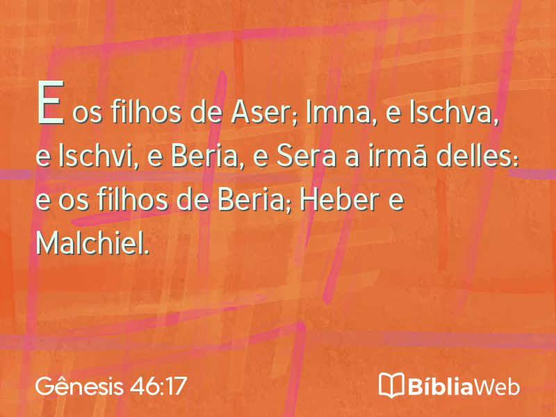 Gênesis 46:17 em imagem para compartilhar