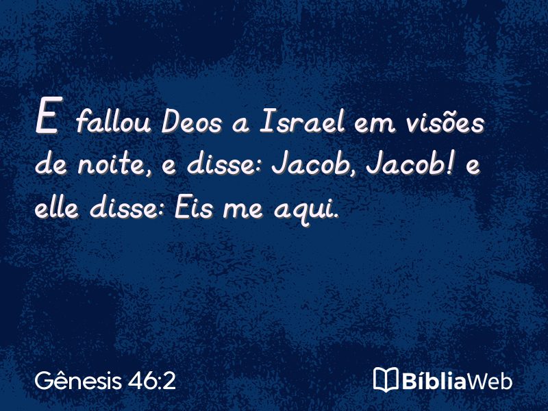 Gênesis 46:2 em imagem para compartilhar