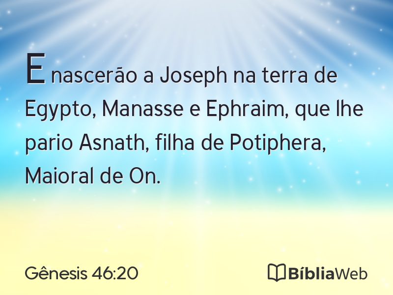 Gênesis 46:20 em imagem para compartilhar