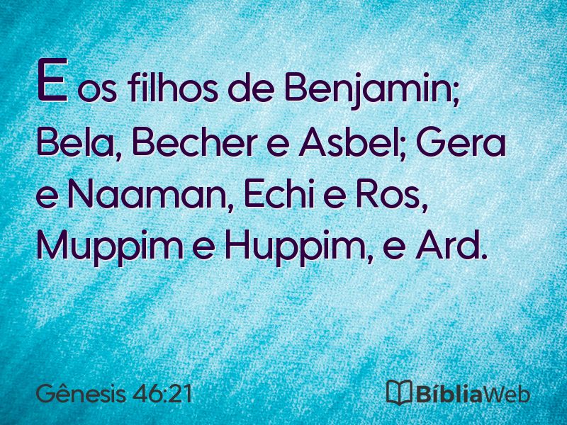 Gênesis 46:21 em imagem para compartilhar